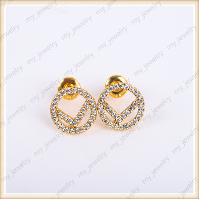 

21ss Womens Earings Casual Brands Jewelry Accessories Luxurys Designers Earrings Studs Diamond Earring High-grade Boucles F Letters Hoop, Golden;silver