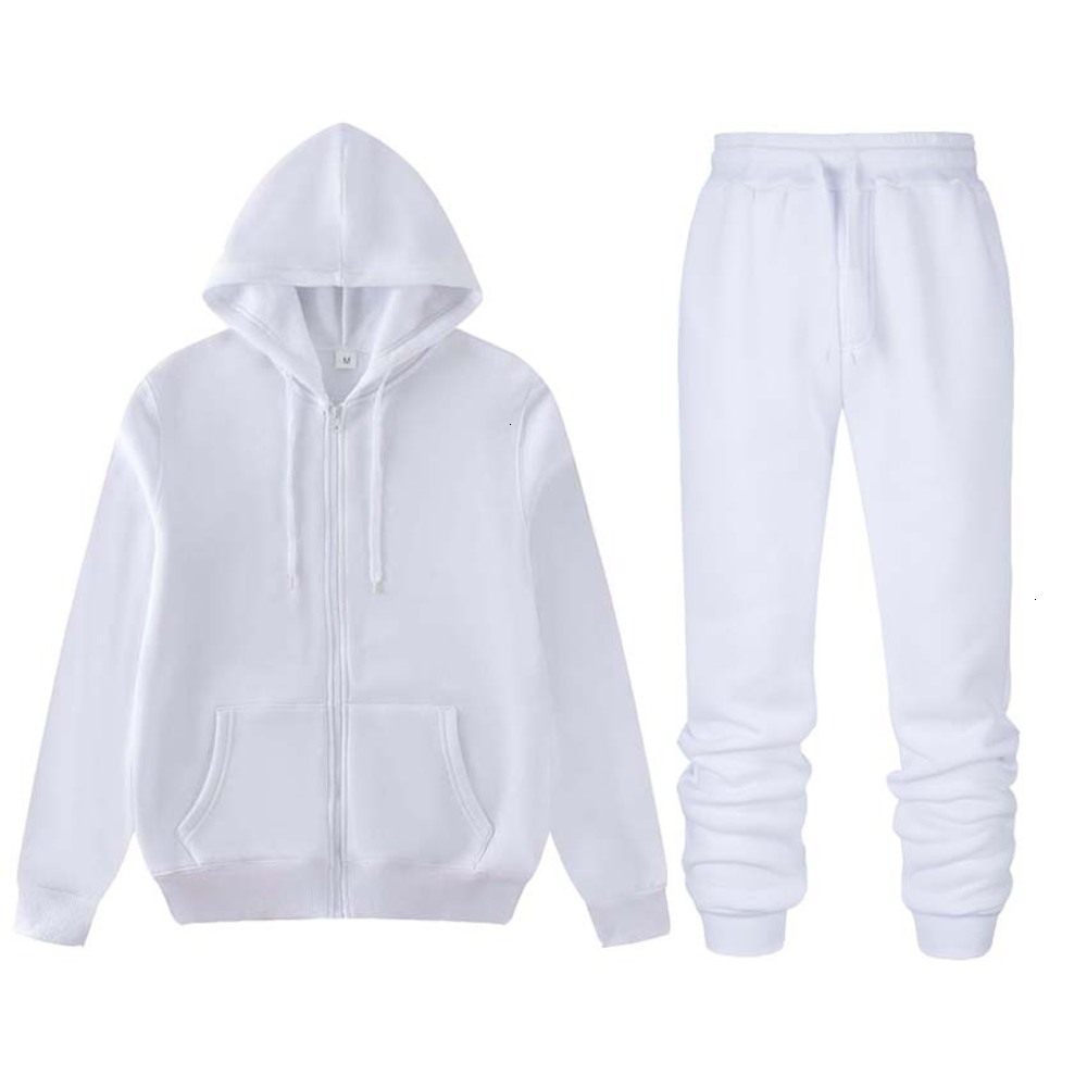 

2021 new solid color hooded Pullover casual sports coat men's zipper Sweater suit, Gray