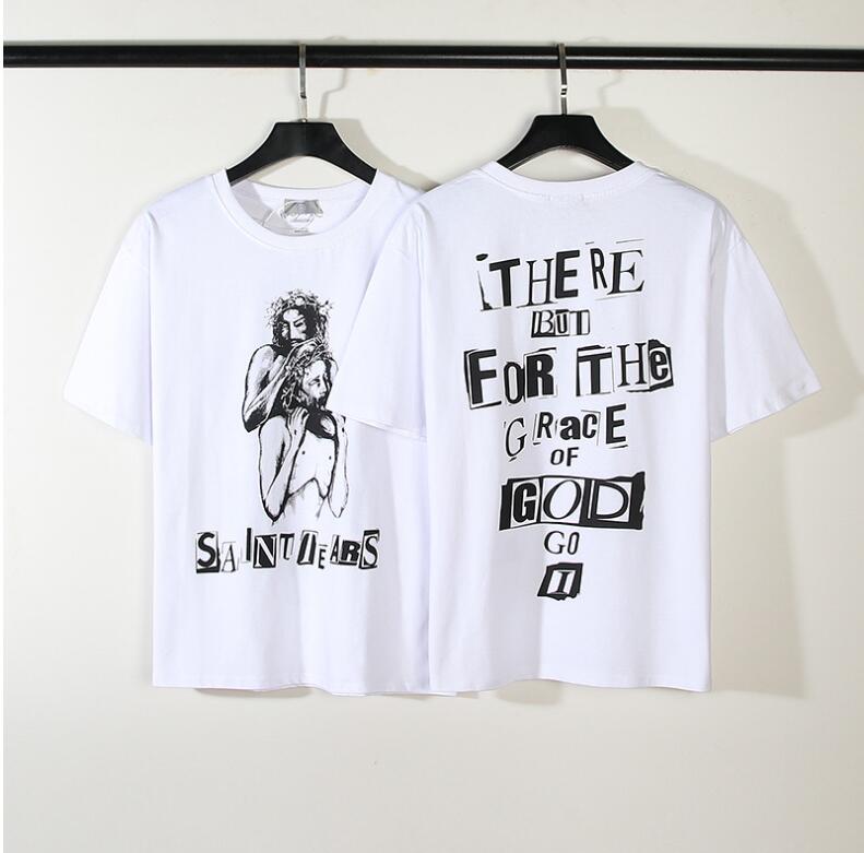 

white SAINT TEARS T Shirt for men women summer short sleeve t-shirt