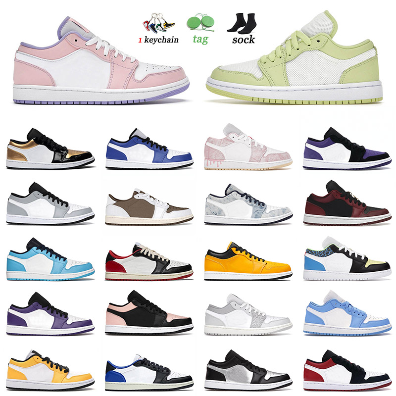 

Top Jumpman 1 1s Low Basketball Shoes Arctic Punch Limelight University Blue Court Purple Paint Drip Smoke Grey Trainers Outdoor Sneakers