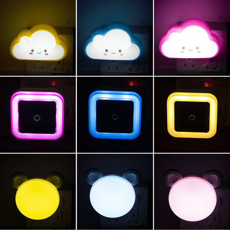 

Night Lights Light Sensing LED EU US Plug A Variety Of For Baby Room Bedroom Bathroom Corridor Lamp
