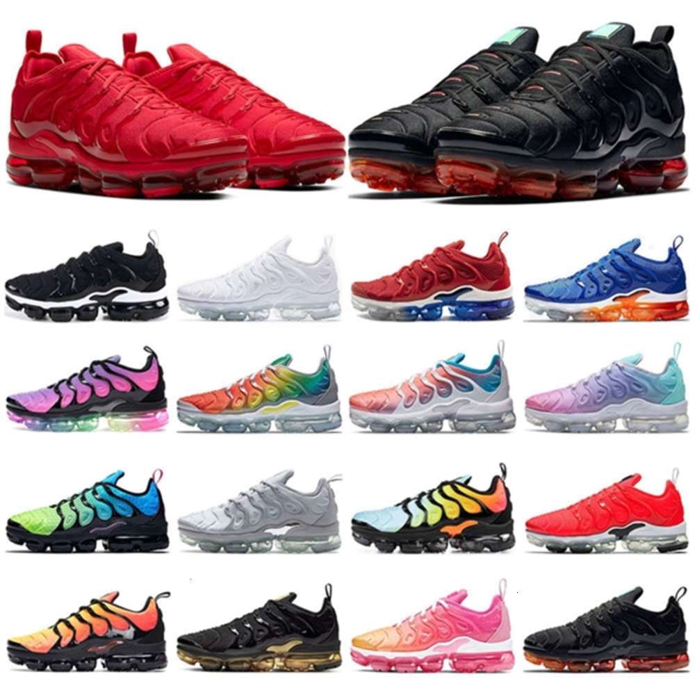 

2021 tn plus Running shoes for mens Lemon Lime Rainbow white black Electric Green Royal women sports sneaker trainer size 36-45 hachishoes