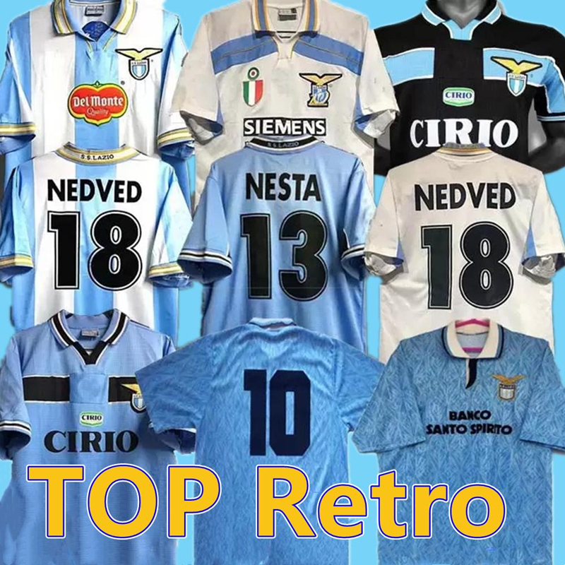 

lazio Retro 1989 1990 1991 1992 1999 2000 2001 soccer jerseys NEDVED SIMEONE SALAS GASCOIGNE home away football shirt VERON CRESPO NESTA 89 90 91 92 93