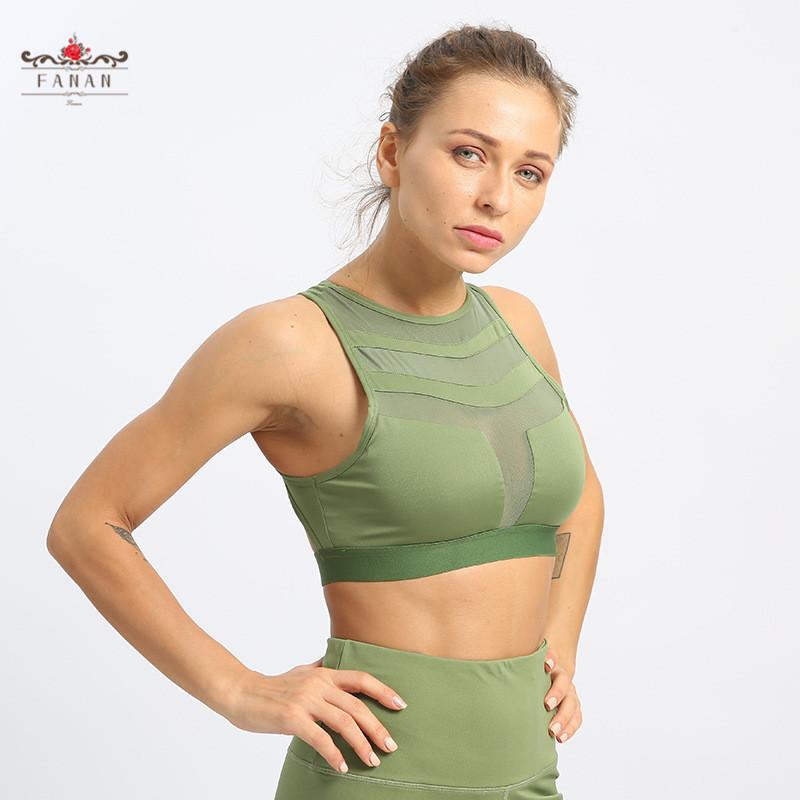 

Women Mesh Sports Bra Fitness Gym Yoga Vest Push Up Crop Top Sexy Running Yoga Bra Breathable Athletic Female Sportswear, Gray