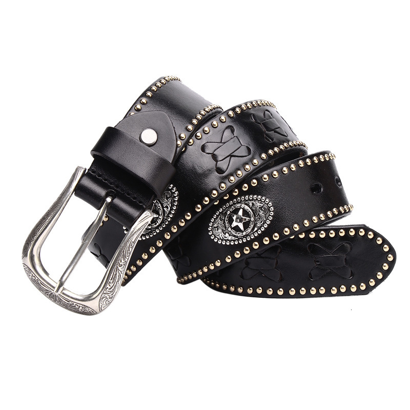 

2021 New Cow Cintos Masculinos Wqtg, Black