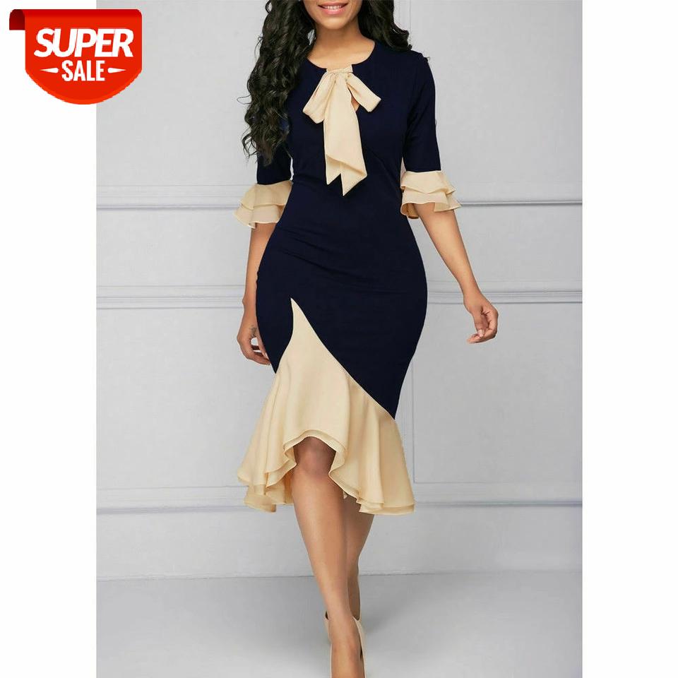 

New Fashion Women Lace Tie Up Empire Waist Cloth Splicing Girdling Party Dress High Waist Pencil Dresses #aD7g, Black;gray