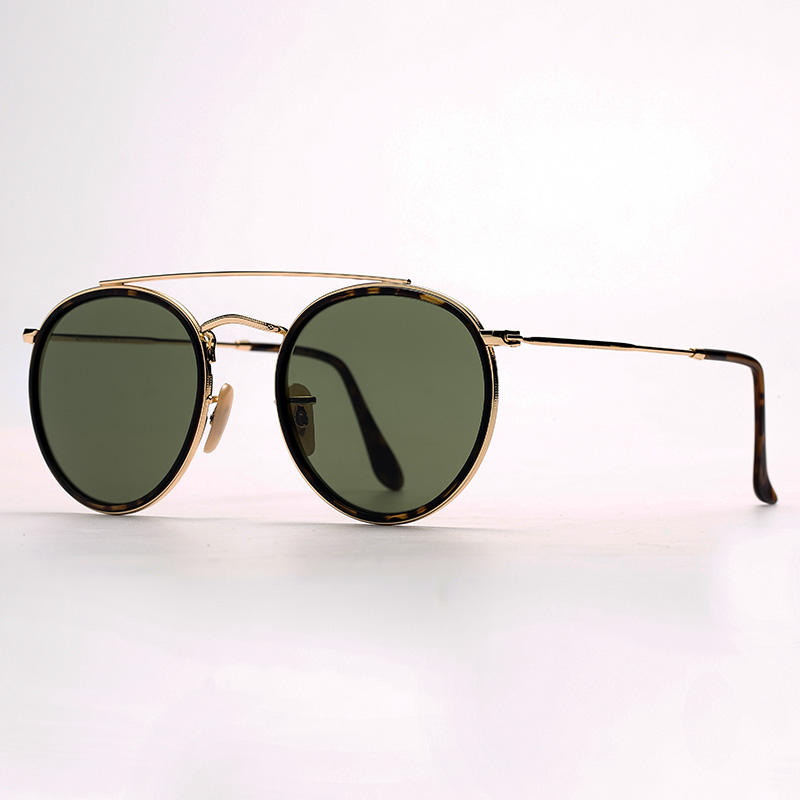 

Round fashion Sunglasses double bridge model womens mens sunglass uv protection lenses sun glasses woman des lunettes de soleil