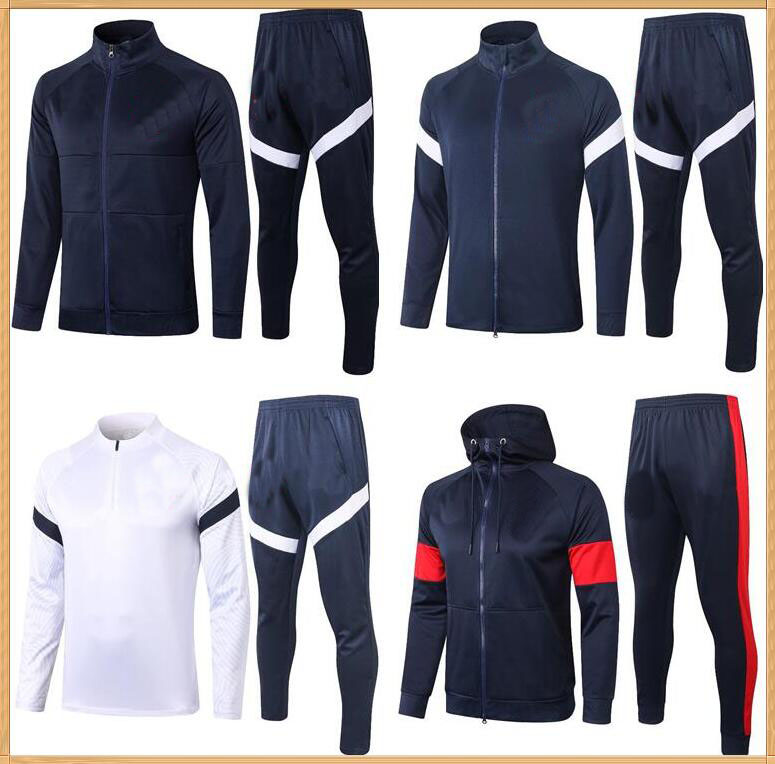 

2020 france MBAPPE survetement jacket Training suit soccer tracksuits 2021 france tracksuit football jacket set, Blue