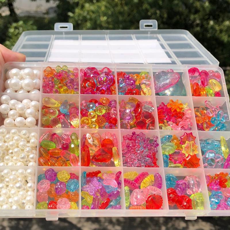 

Other 24 Grid Mixed Colorful Crystal Glass Beads Kits Children Kit Box Set Diy Handmade Bead Toy Necklace Girl Bracelet Gifts