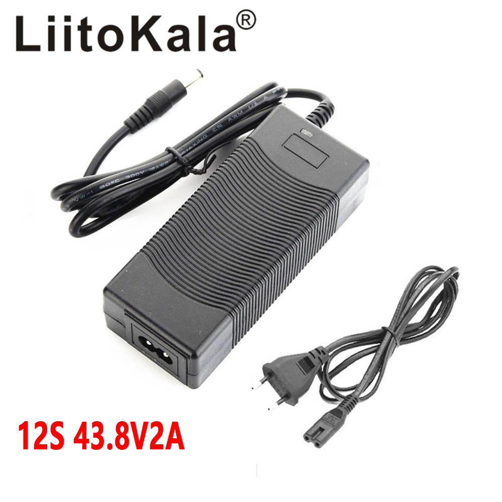 

LiitoKala 43.8V 2A LiFePO4 batteries pack charger output for 12S 36V electric bicycle battery LFP