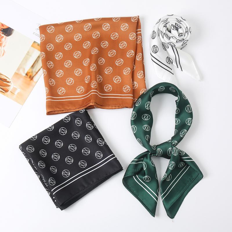

Scarves Square Shawls And Wraps Print Neck Scarf For Women Silk Satin Scarfs Lady Bandana Head Female Kerchief