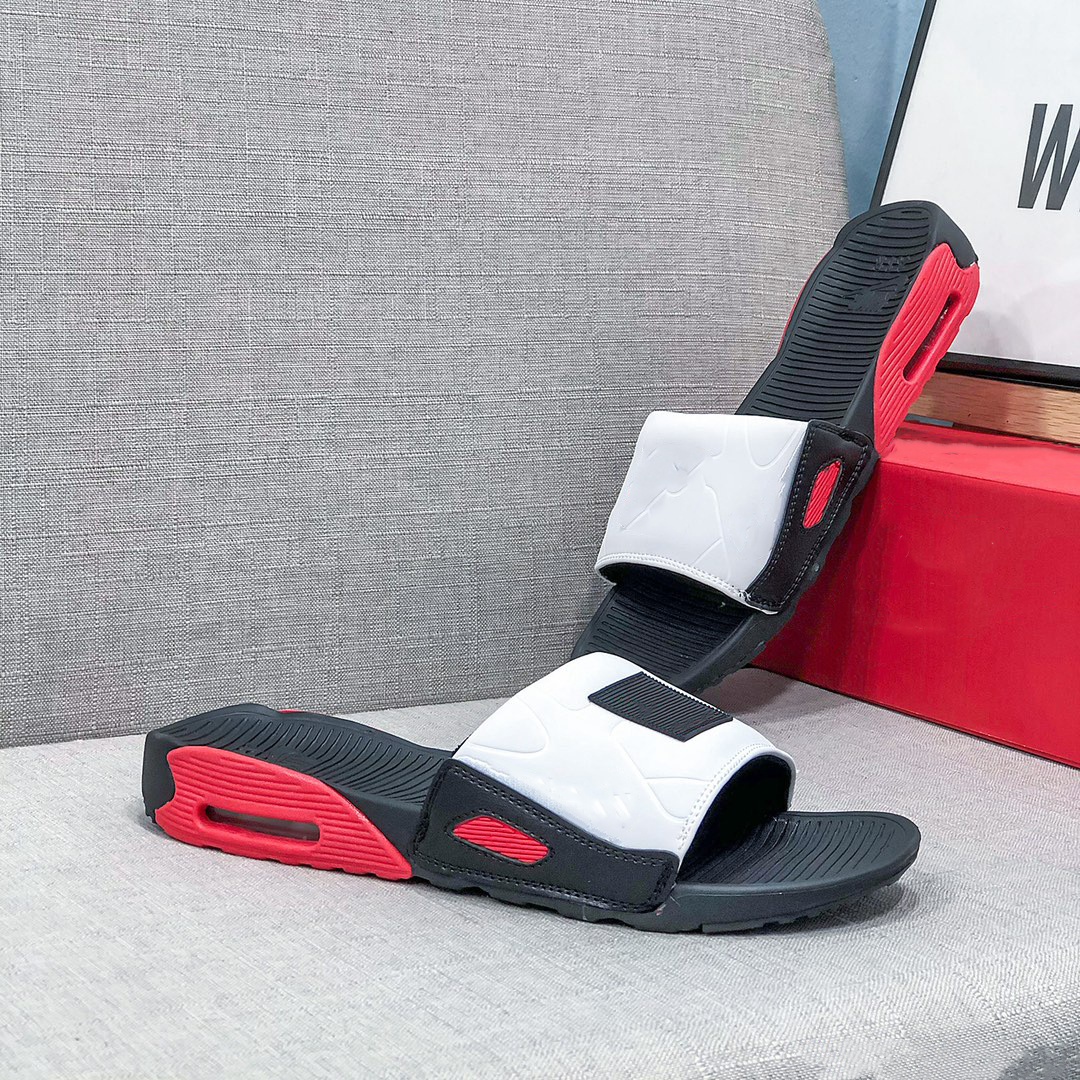 

2021 TOP Qualityt Fashion Flat 90 Cushion Slippers grayWhite blue red Flip Flops Foam Runner Men And Women Sandal Black Resin Beach Loafers, 08