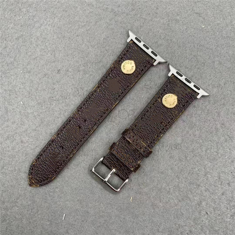 

Watch Band Strap For apple Series 1 2 3 4 5 6 38mm 40mm 42mm 44mm PU leather Smart Watches Replacement With Adapter Connector