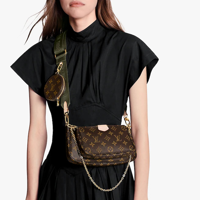 

GGLVLouisVittonYSLVUTTON MULTI POCHETTE ACCESSOIRES 3PCS Women Chain Crossbody bag Fashion Shoulder Bag Lady t, Black;brown