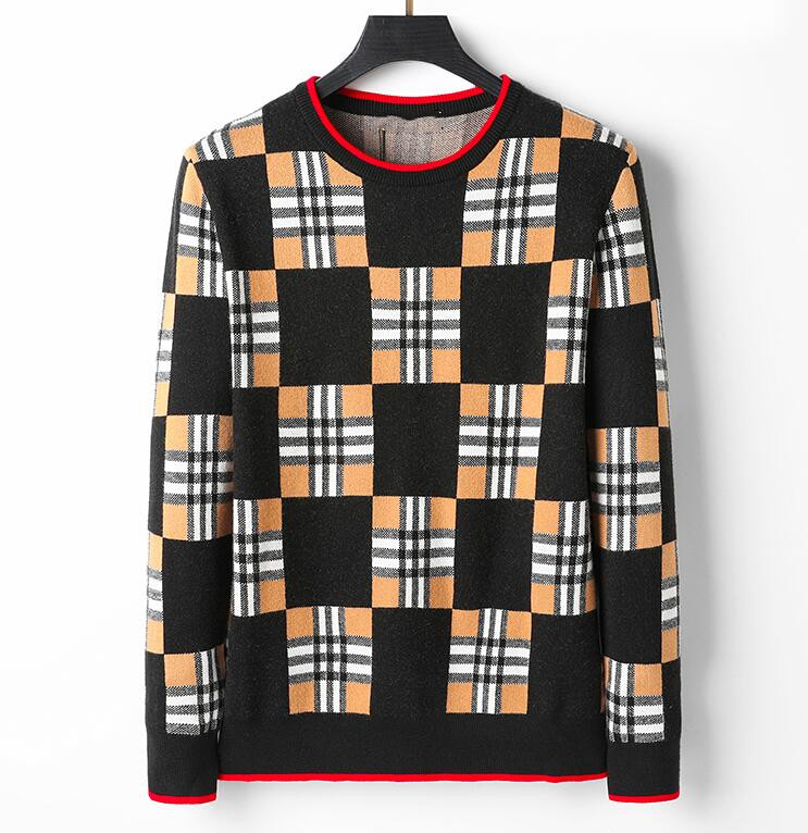 

Fall/winter long-sleeved color-blocking sweater men's knit sweaters Korean fashion European and American style round neck cardigan #4802, 10