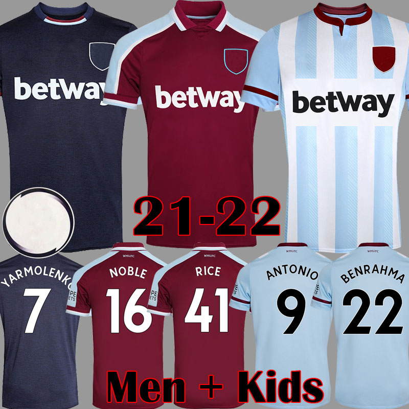 

22 23 WHU soccer jerseys 2022 2023 WEST LINGARD RICE kits LANZINI ANTONIO HAM NOBLE VLASIC UNITED BOWEN football shirts BENRAHMA MEN Kids Equipment 999, Kids home