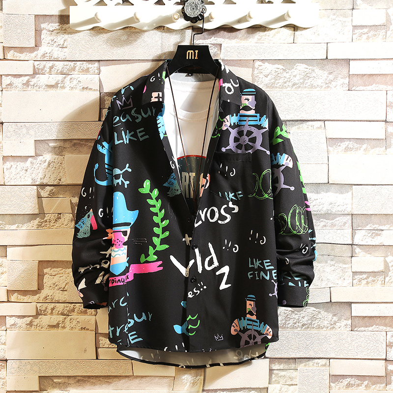 

2021 New Plus Size 5xl Wool Flannel Shirt with Long Sleeve Panels Thicken Male Shirts Casual Streetwear Men's Clothing 96gl, Black