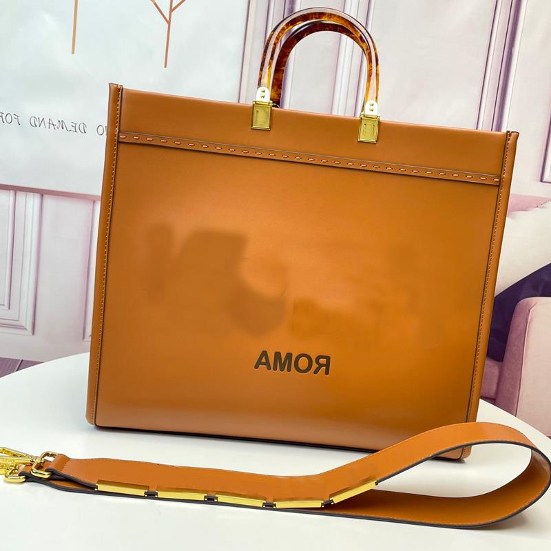 

Sunshine Crossbody Tote Large Removable Quality Shopping Strap Women Handbag Bags Leather Handle Capacity Fashion F Letter Stiff Bag Ge Uiom, 41*14*36cm