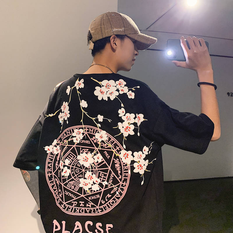 

2021 New Hop Harajuku, Masculina, Casual, Hip Hop, Camisas, Meia Manga, Moda, Tops, Camisetas Legais, Japonesa Camiseta Masculina Nzu6