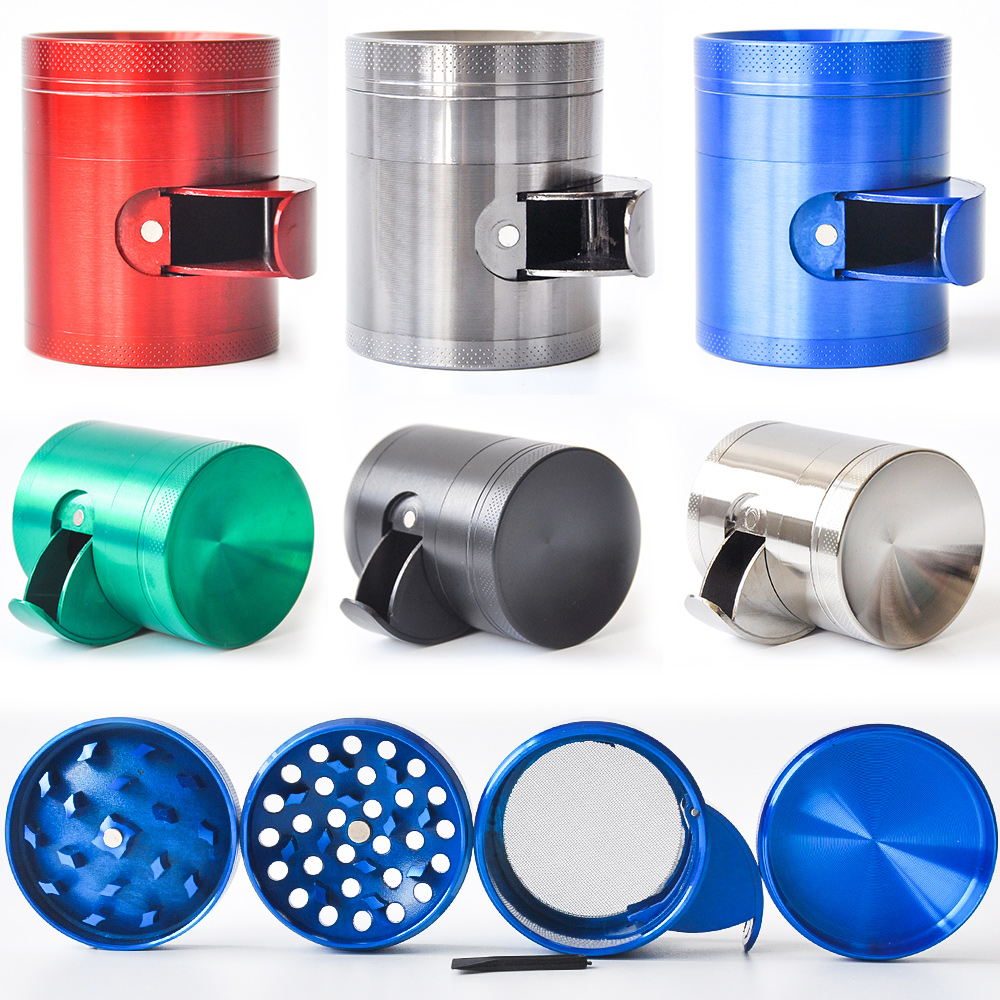 

4 layers 50mm Concave Herb Grinder Smoking Accessories Tobacco Grinders Filter Net Dry fedex free