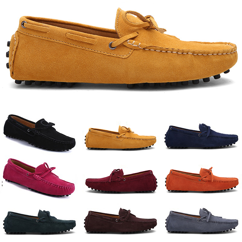 

men casual shoes Espadrilles triple black navy brown wine red Watermelon Sky Blue Burgundy mens sneakers outdoor jogging walking seven