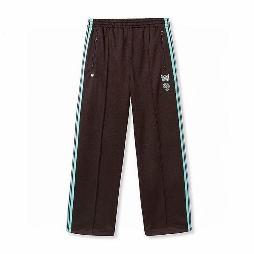 

2021 New Girls Dont Cry Sweatpants Joggers Colorful Stripe Side Webbing Needles Trousers Butterfly Embroidery Awge Pants Agr9