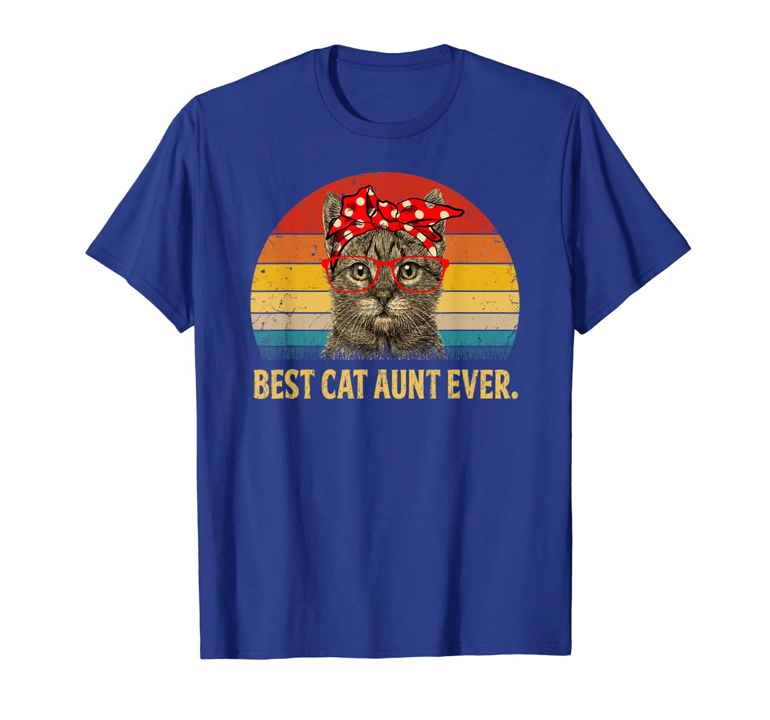 

Best Cat Aunt Ever Family TShirt Retro Vintage Cat Aunt Gift, White;black