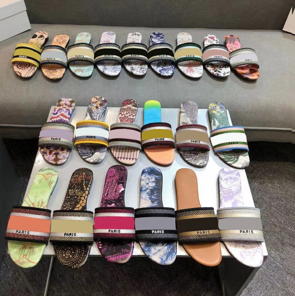 

Woman Designer Slippers Falt shoe Sandals Beach Slide High Quality Fashion Scuffs Slipper For Lady by shoe02 01, #34