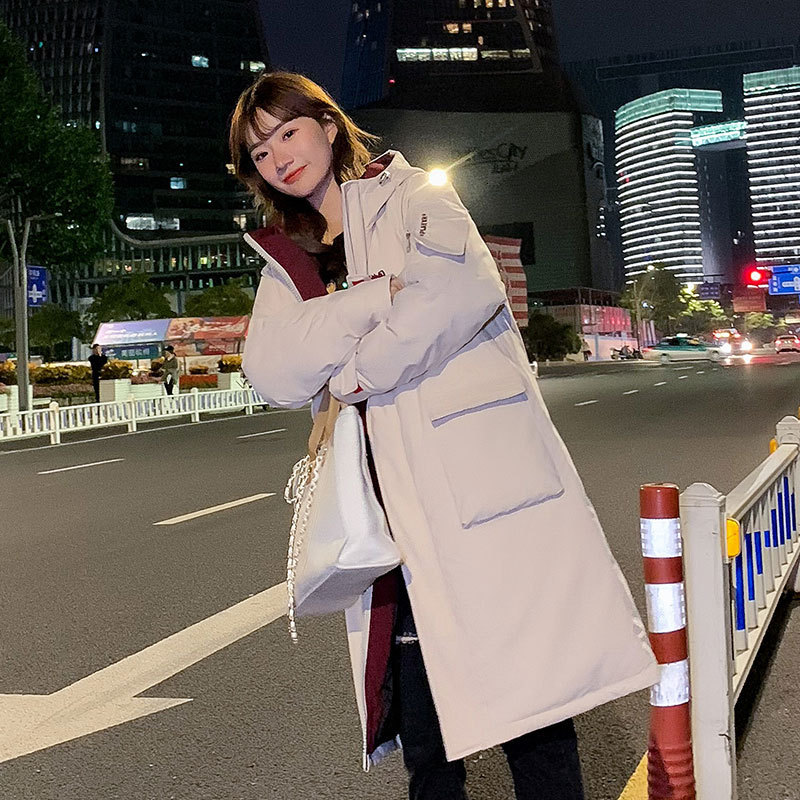 

2021 New Fashion Medium Long Women Winter Jacket Warm Hooded Full Sleeve with Pocket Ladies Oversize Coats Outerwear F0gx, Black