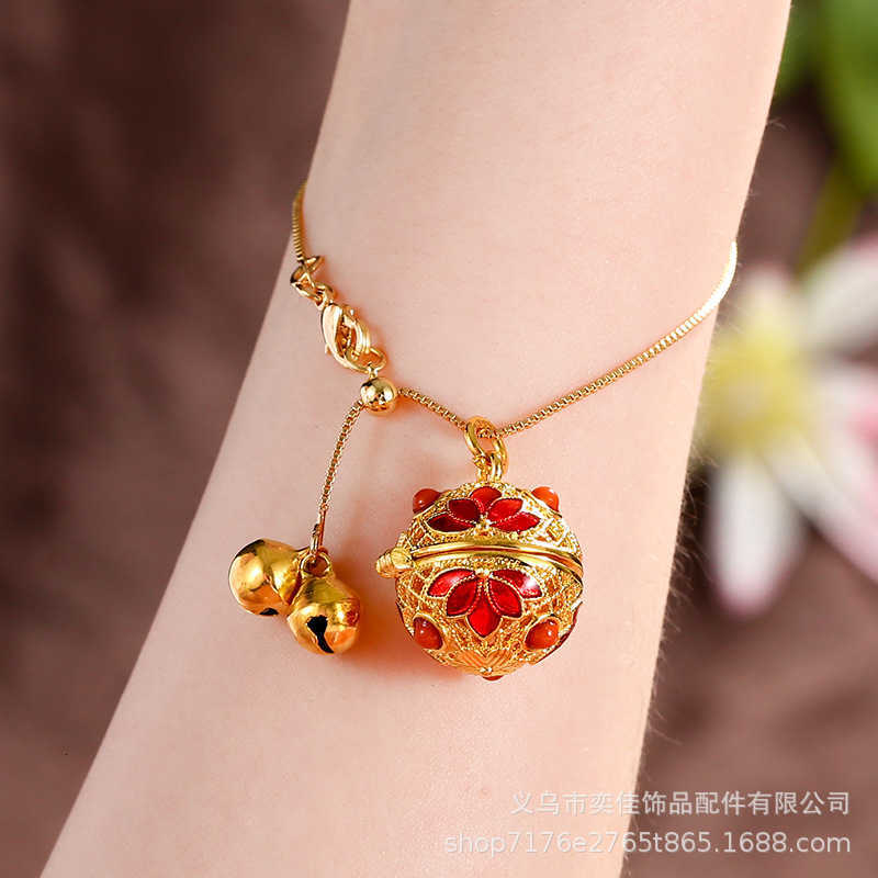 

Yijia Drunk, Exquisite Hollowed Enamel, Cloisonne, Temperament, Fragrance, Perfume, Bell, and Color., Golden;silver