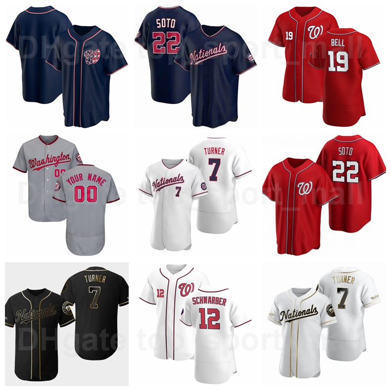 

Baseball 19 Josh Bell Jersey 12 Kyle Schwarber 22 Juan Soto 7 Trea Turner 37 Stephen Strasburg Flexbase Cool Base Custom Name Number, Men flexbase