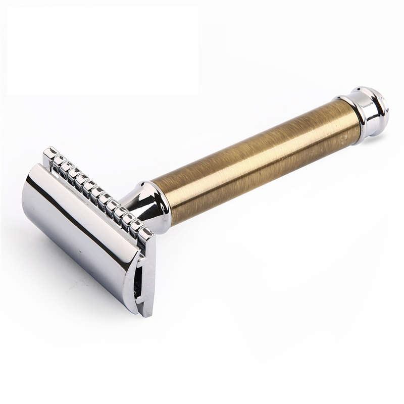 

YINTAL Men's Shaving Blade Replaceable Bronze Style Brass Handle Double Edge Safety Razor