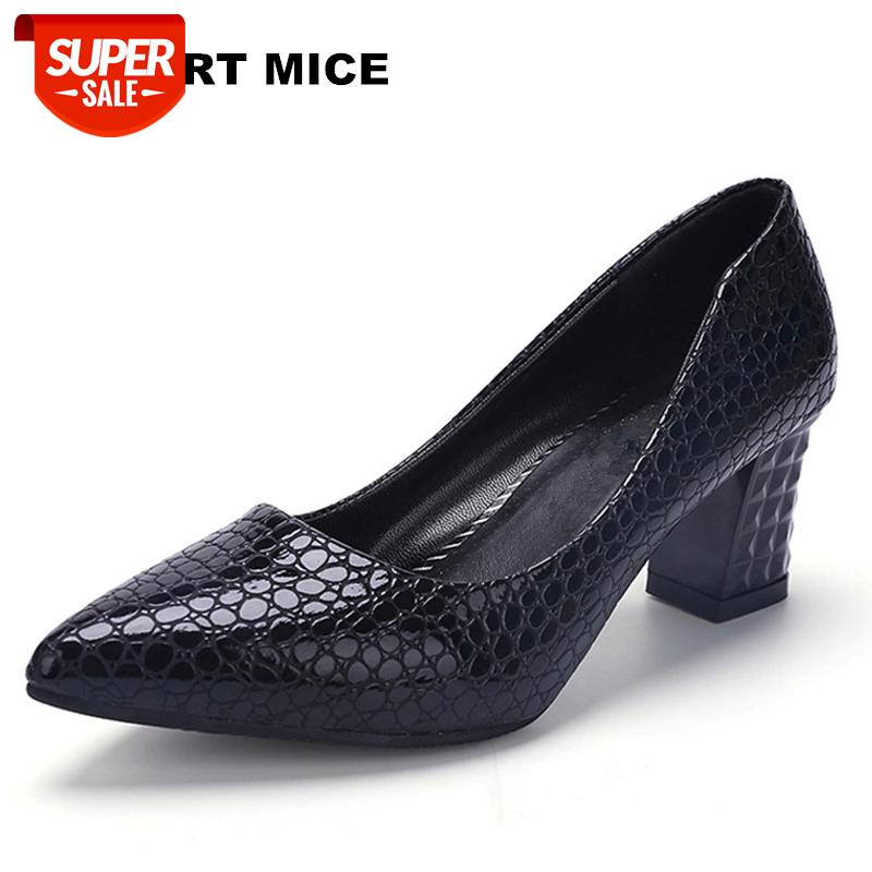 

2019 Women Pumps Ankle Strap Thick Heel Women Shoes Square Toe Mid Heels Dress Work Pumps Comfortable Ladies Shoes 6cm #I29B