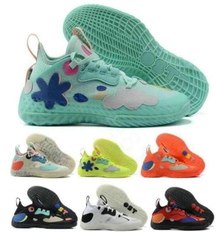 

James Hardens Vol.5 Men Basketball Shoes Sneakers Solar Yellow Red Nets Support Icey Pink Futurenatural Blue 2021 MVP Sport Weaving Trainer, Black