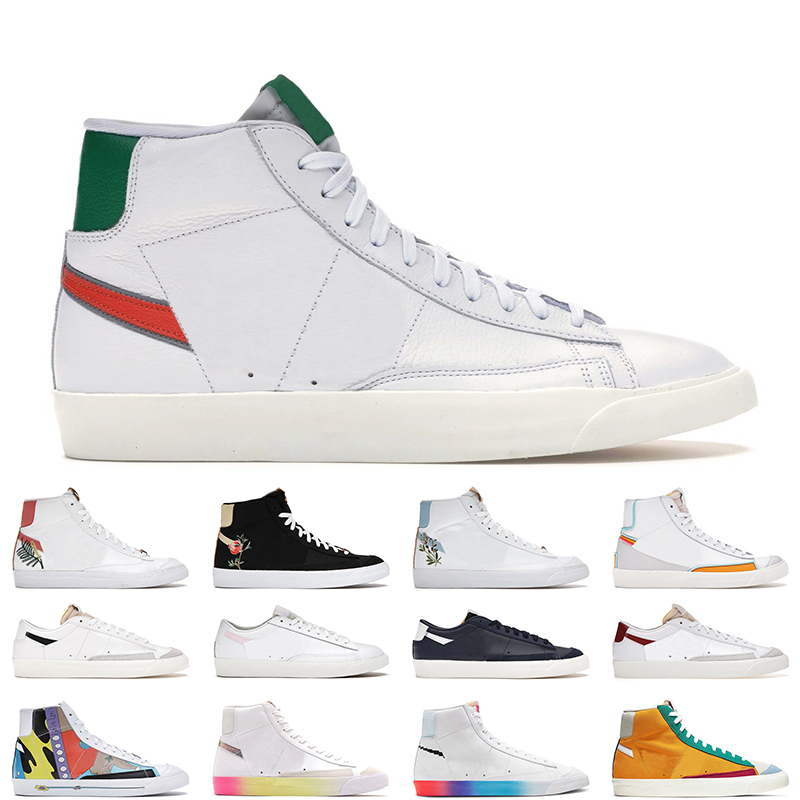 

Blazers mid 77 Stranger Things men women Running Shoes Have A Good Game Multi Color Designer Sneakers Athletic mens trainers jogging walking, White