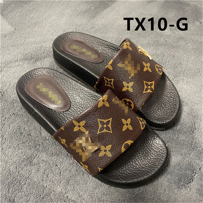 

Summer Women Sandals Channel Platform Thick Sole Beach Outdoor Flat Slides Casual Luxury designer slippers Ladies Shoes Female flip-flops g, Black