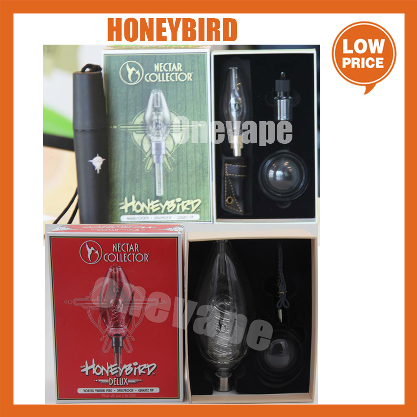 

2 style Honeybird full kit glass water pipe with titanium tip Delux NC Kits with Titanium Tip Quarzt Nail Ceramic 3 Kinds of Tips Water Glas