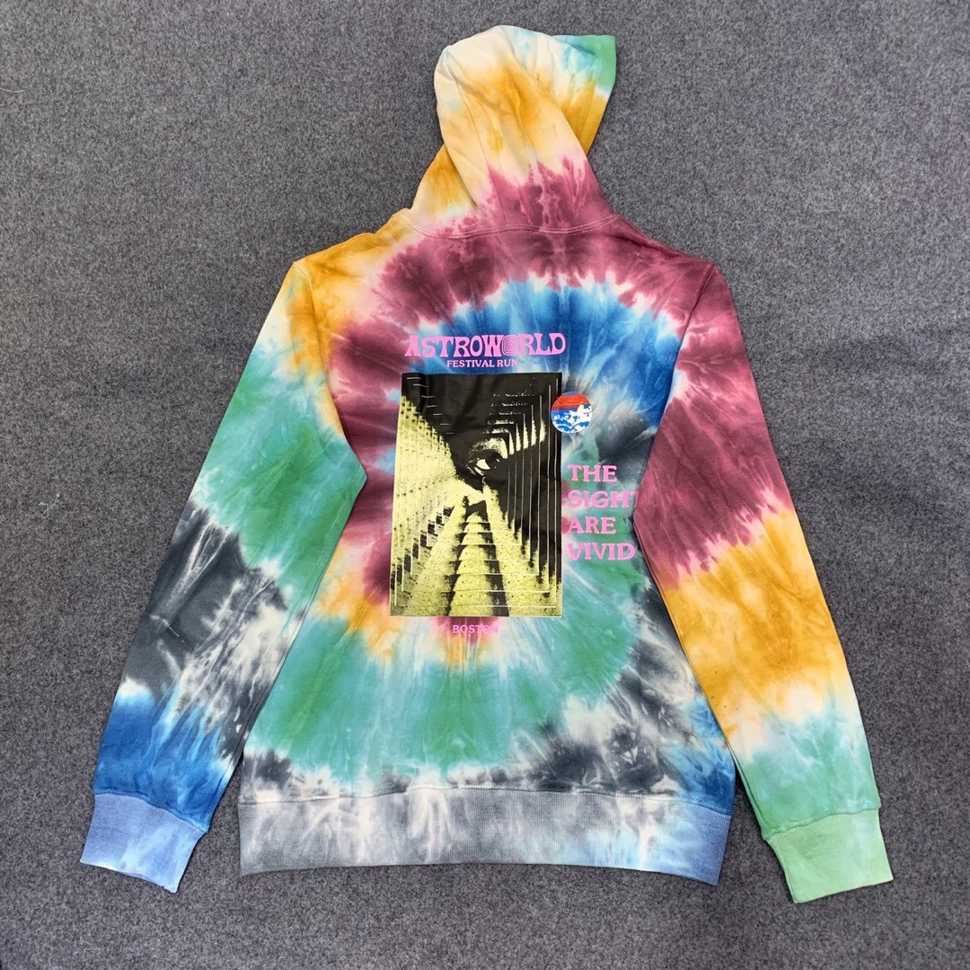 

2021 New Travis Scott Scott's World Mixed Dye Pattern and Women's Hip-hop Hoodie Famous for Large Men's Woolen Robes 3u4y, 18