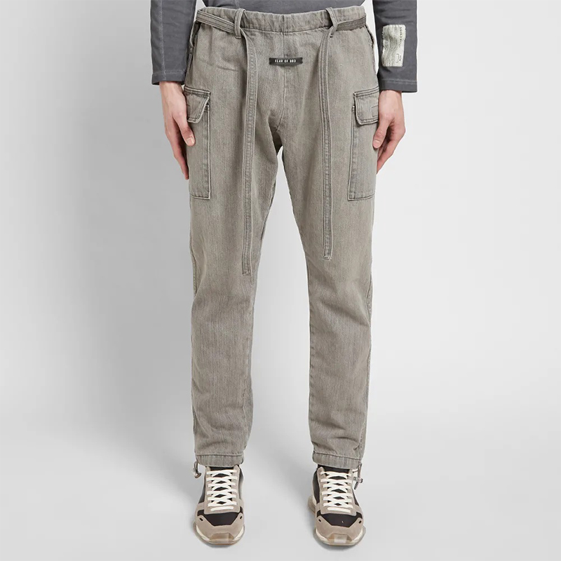 

Mens Denim Pants Vintage Washed Jeans Men Casual Long Trousers Hip Hop Streetwear, Gray