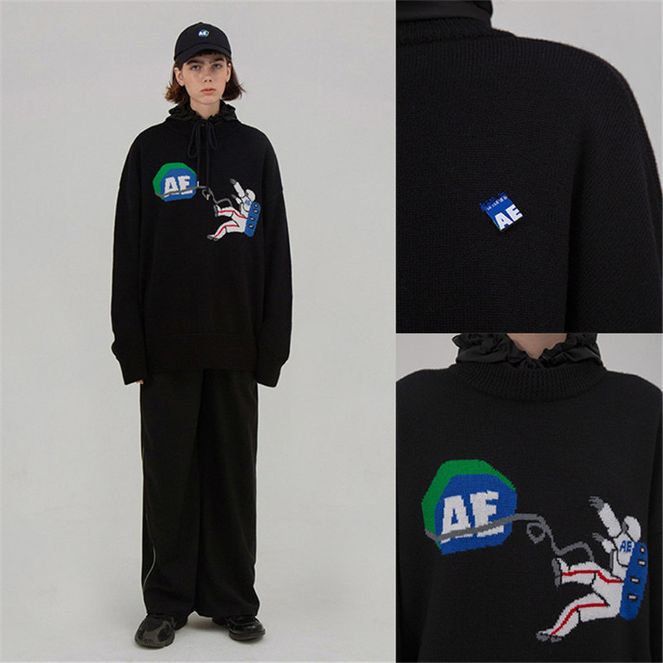 

2021 New Ader Error Woman Spaceman Cartoon Pattern Crewneck Adererror Sweatshirts Winter Sweater Men 466o