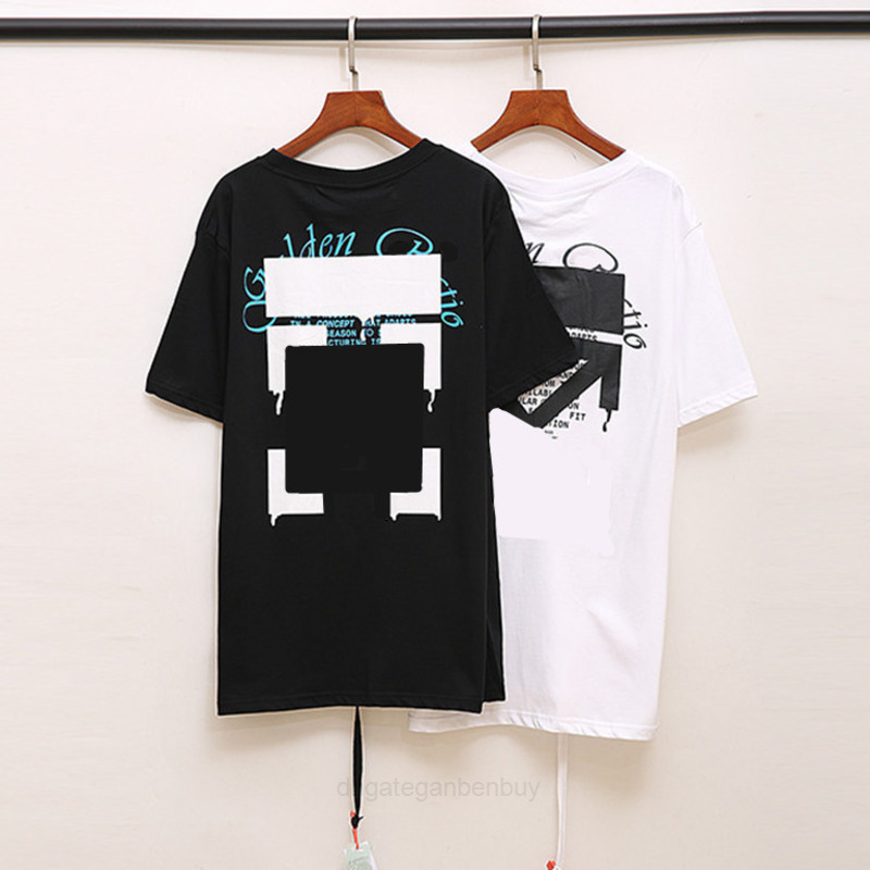 

Summer Mens Womens Designers t Shirts Loose Tees Offs Brands Man' Casual T-shirts Luxury Clothing Back Letter Arrow Street Hip Hop, 11
