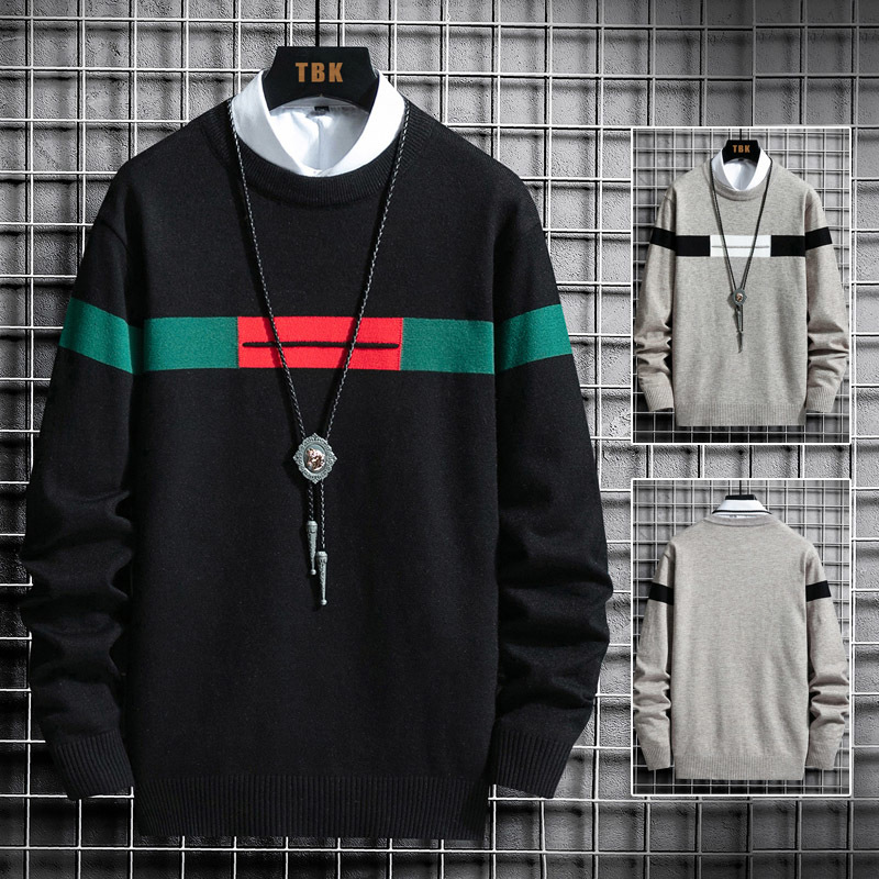 

2021 Men's New Fall Striped Pull Casual Man's Shirt Down Vintage Sweater Vest Me R6cc, Black