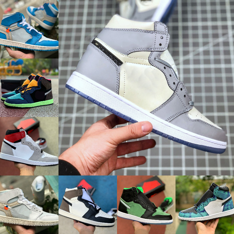 

New 1 1s Basketball Shoes Men Women Tie Dye Shattered Backboard 3.0 Blue UNC Patent Red White BLACK ROYAL TWIST Green Toe MOCHA Designer D01