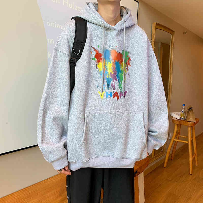 

men's hoodies & sweatshirts harajuku oversized hoodies das mulheres dos homens casuais graffiti moletom estilo coreano outono mang, Black