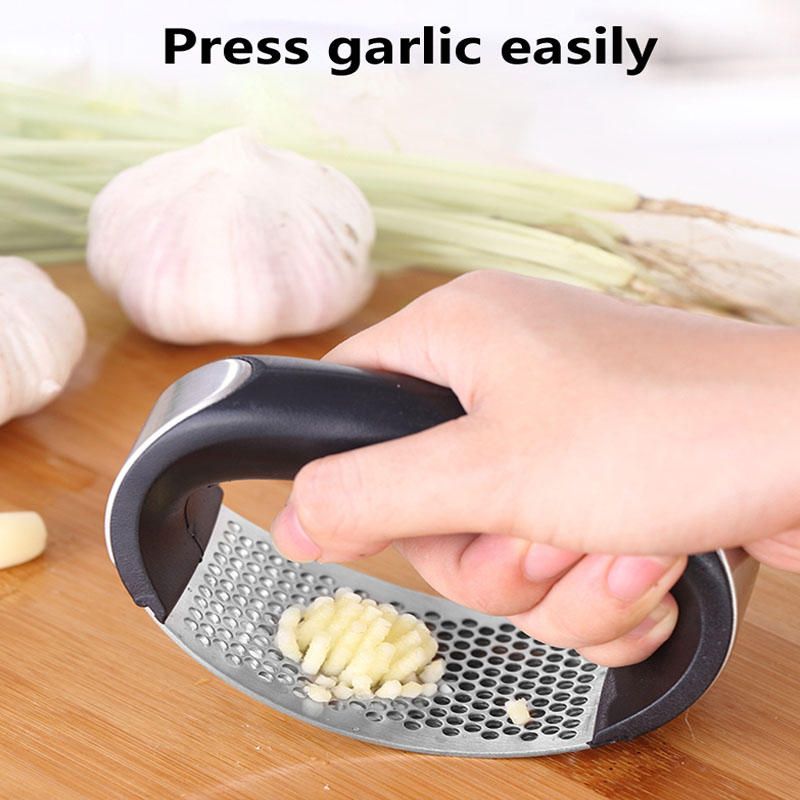 

Kitchen Tools Garlic Press Rocker Stainless Steel Ginger Crusher New Design #KR518BKS