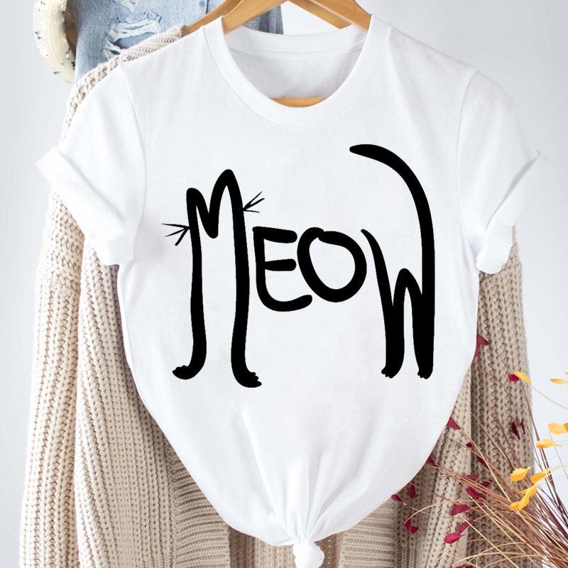 

Women's T-Shirt Women Printing Letter Lovely 2022 Style 90s Fashion Short Sleeve Cartoon Print Female Clothes Tops Tshirt Graphic Tees, White