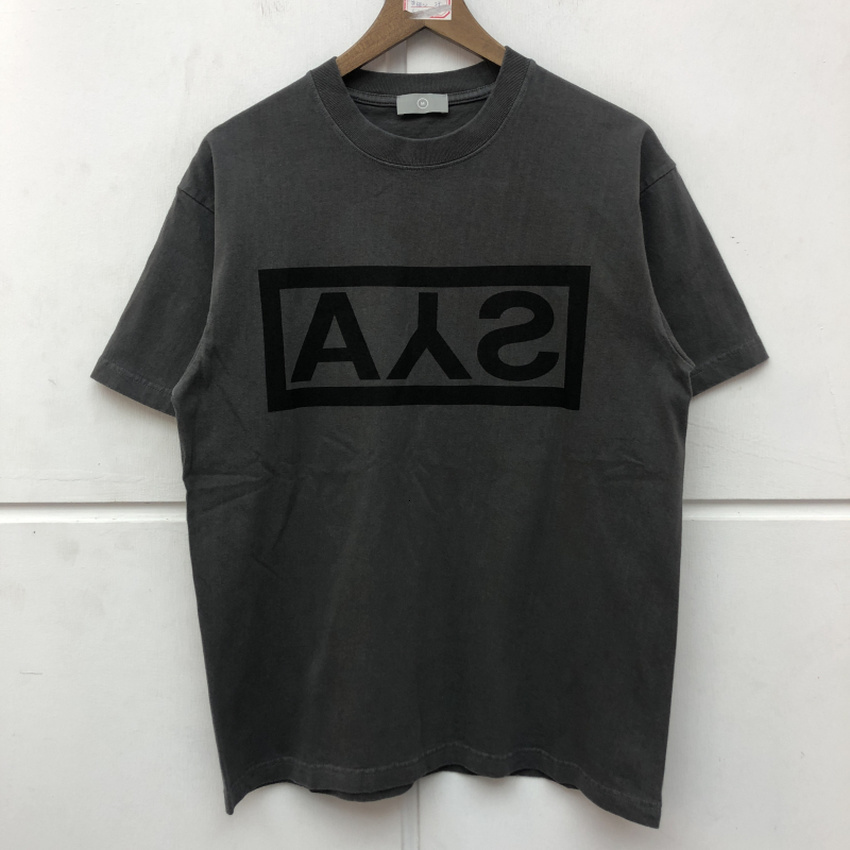 

2021 New Slightly Loose Box T-shirt Women Vintage Askyurself Tee Tops Men Clothing Harajuku Fugu