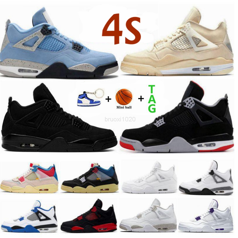 

University Blue 4 Bred Sail Guava Ice 4s Basketball Shoes Noir Black Cat Paris TS Men Cool Grey Red Metallic What The Royalty Toro Bravo Sneakers