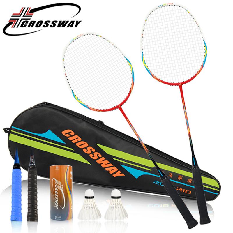

CROSSWAY 2pcs Quality Badminton Racket Professional Badminton Racquet hot selling with bag original beginner outdoor sports 805