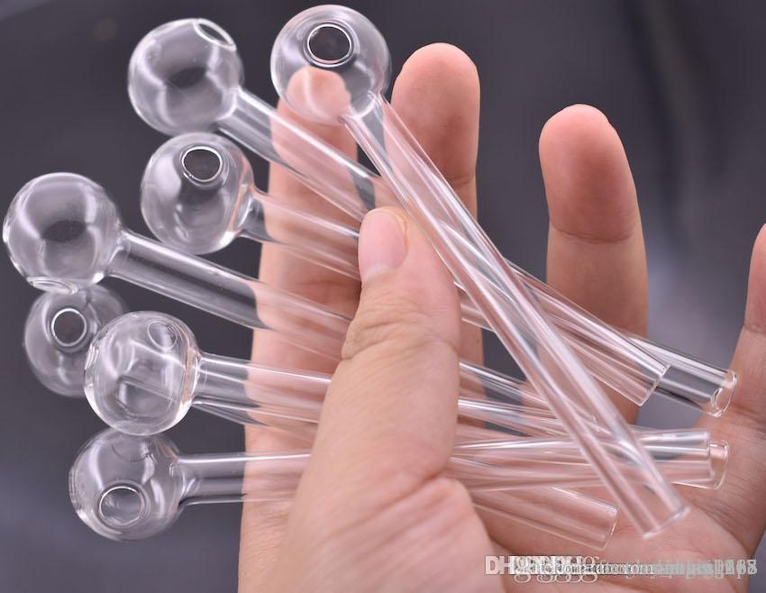 

4inch Glass oil burner pipe Colored Mini Smoking Handle Pipes smoking pipes High quality IN STOCK free shipping